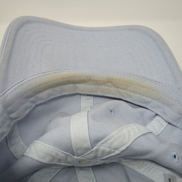 Kendall Kylie Slideback Baseball Cap Blue One Size Adjustable Vented Holes Blank - Picture 8 of 9